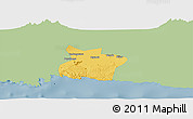 Savanna Style Panoramic Map of Kab. Tulungagung, single color outside