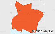 Political Simple Map of Kab. Tulungagung, single color outside