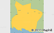 Savanna Style Simple Map of Kab. Tulungagung, single color outside
