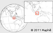 Blank Location Map of East Java, within the entire country