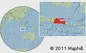 Savanna Style Location Map of East Java, hill shading