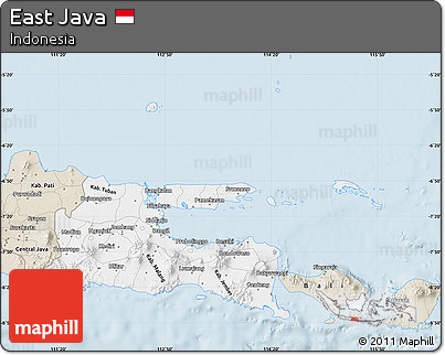 Classic Style Map of East Java