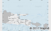 Gray Map of East Java, single color outside