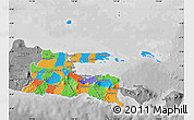 Political Map of East Java, desaturated