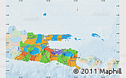 Political Map of East Java, lighten