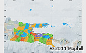 Political Map of East Java, lighten, semi-desaturated