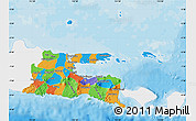 Political Map of East Java, single color outside