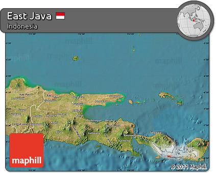 Satellite Map of East Java