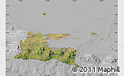 Satellite Map of East Java, lighten, desaturated