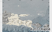 Shaded Relief Map of East Java, darken, semi-desaturated