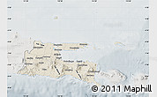 Shaded Relief Map of East Java, lighten, semi-desaturated