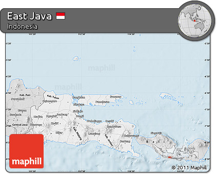 Silver Style Map of East Java