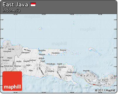 Silver Style Map of East Java