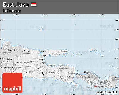 Silver Style Map of East Java