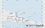 Silver Style Map of East Java, single color outside