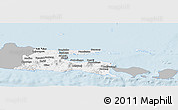 Gray Panoramic Map of East Java, single color outside