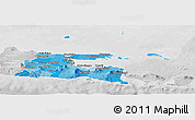 Political Shades Panoramic Map of East Java, lighten, desaturated