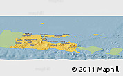 Savanna Style Panoramic Map of East Java, single color outside