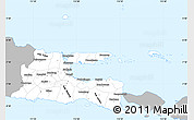 Gray Simple Map of East Java, single color outside