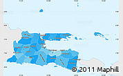 Political Shades Simple Map of East Java, single color outside