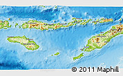 Physical 3D Map of East Nusa Tenggara