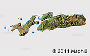 Satellite 3D Map of Kab. Alor, cropped outside