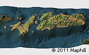 Satellite 3D Map of Kab. Alor, darken