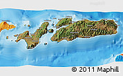 Satellite 3D Map of Kab. Alor, political outside