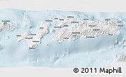Silver Style 3D Map of Kab. Alor