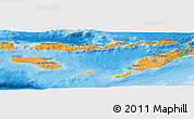 Political Shades Panoramic Map of East Nusa Tenggara