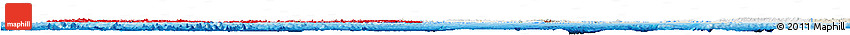 Flag Horizon Map of Indonesia, shaded relief outside, flag aligned to the middle