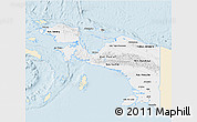 Classic Style 3D Map of Irian Jaya, single color outside