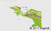 Physical 3D Map of Irian Jaya, cropped outside