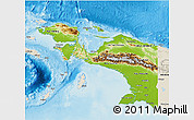 Physical 3D Map of Irian Jaya, shaded relief outside