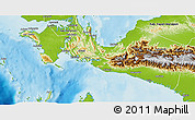 Physical 3D Map of Kab. Fak-Fak