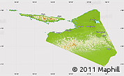 Physical Map of Kab. Yapen Waropen, cropped outside