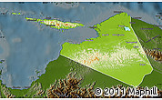 Physical Map of Kab. Yapen Waropen, darken