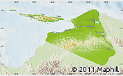 Physical Map of Kab. Yapen Waropen, lighten