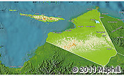 Physical Map of Kab. Yapen Waropen, satellite outside