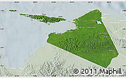 Satellite Map of Kab. Yapen Waropen, lighten