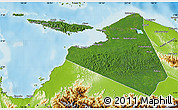 Satellite Map of Kab. Yapen Waropen, physical outside