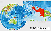Physical Location Map of Irian Jaya, highlighted country