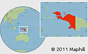 Savanna Style Location Map of Irian Jaya