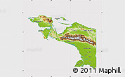 Physical Map of Irian Jaya, cropped outside