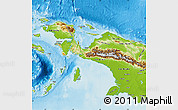 Physical Map of Irian Jaya