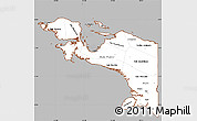 Gray Simple Map of Irian Jaya, cropped outside