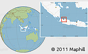 Savanna Style Location Map of Kodya. Jakarta Selatan, highlighted country, highlighted parent region