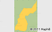 Savanna Style Simple Map of Kodya. Jakarta Selatan, single color outside