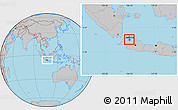 Gray Location Map of Kodya. Jakarta Utara