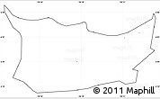 Blank Simple Map of Kodya. Jakarta Utara, cropped outside